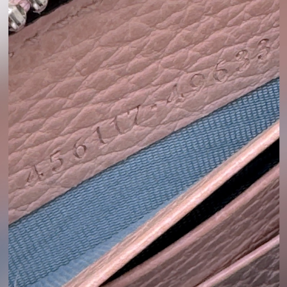 NEW GUCCI GG MARMONT PINK ZIP AROUND LEATHER WALLET BOX! - Picture 15 of 16